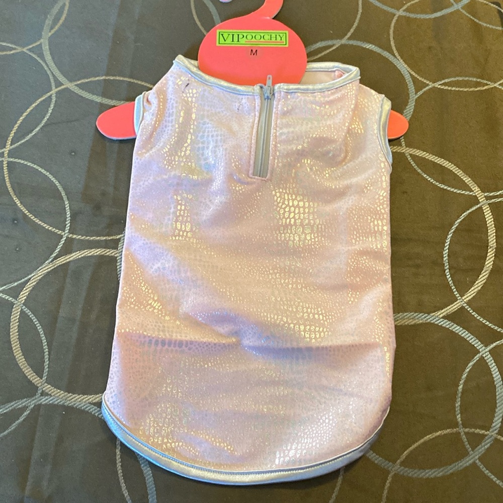 ! Dog Vipoochy top size M pink silver light pretty - Picture 1 of 9